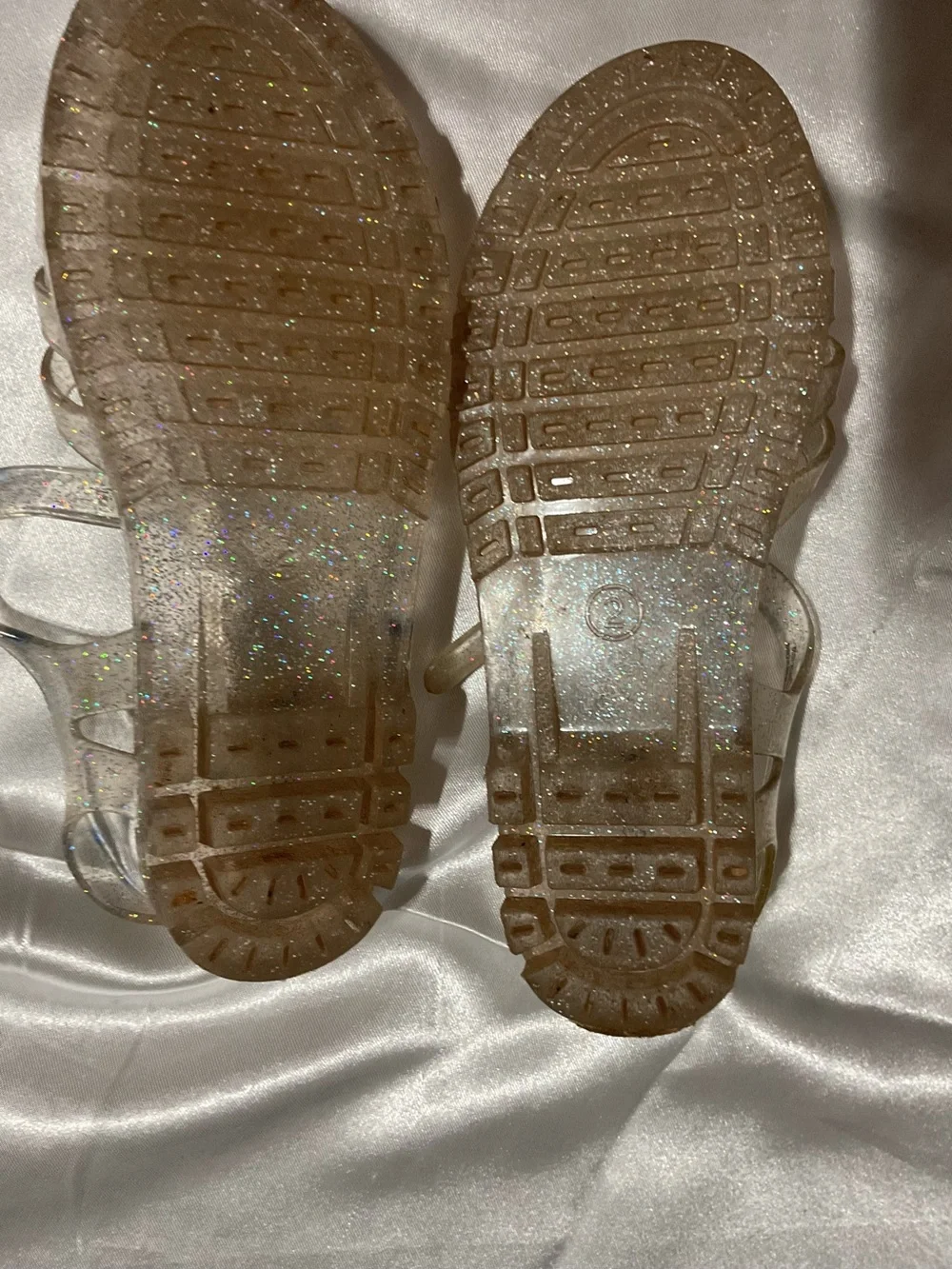 Cat & Jack Clear Glitter Jelly Water Sandals - Gold Sparkle